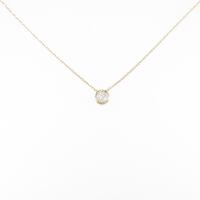 【リメイク】K18YG ソリティア ダイヤモンドネックレス