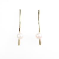 【新品】K10YG アコヤパールピアス
