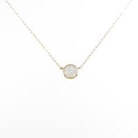 K18YG ソリティア ダイヤモンドネックレス