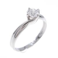 K18WG ダイヤモンドリング 0．317ct・H・SI2・VG