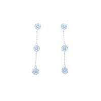 【リメイク】K18WG フラワー ダイヤモンドピアス