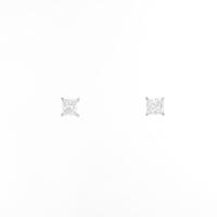 【リメイク】ST／プラチナダイヤモンドピアス 0．307ct・0．379ct・E・VS2・プリンセスカット