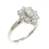 【リメイク】プラチナダイヤモンドリング 0．358ct・I・SI2・ペアシェイプ