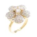 750YG／750WG フラワー ダイヤモンドリング