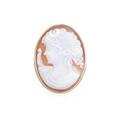 750YG シェルカメオブローチ