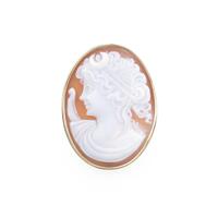 750YG シェルカメオブローチ