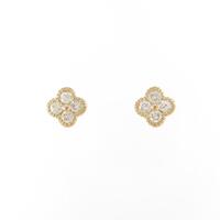 【リメイク】K18YG フラワー ダイヤモンドピアス