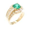 K18YG エメラルドリング