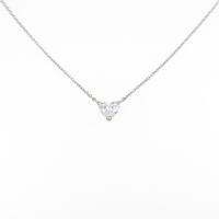 【リメイク】プラチナダイヤモンドネックレス 0．428ct・D・SI2・ハートシェイプ