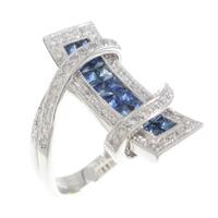 K18WG サファイヤリング