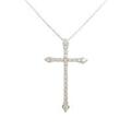 K18WG クロス ダイヤモンドネックレス