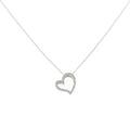 K18WG ハート ダイヤモンドネックレス
