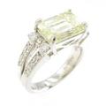 【リメイク】プラチナダイヤモンドリング 4．026ct LY VS2 エメラルドカット