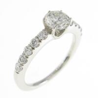 プラチナダイヤモンドリング 0．491ct H SI1 GOOD