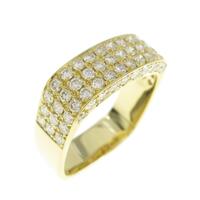 750YG パヴェ ハーフエタニティ ダイヤモンドリング