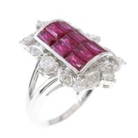 K18WG ルビーリング