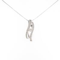 K18WG ダイヤモンドネックレス