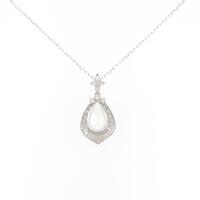 K18WG ムーンストーンネックレス