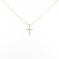 アガット クロス ダイヤモンドネックレス