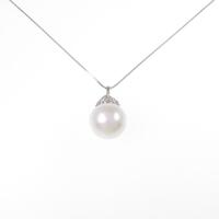 K18WG シロチョウパールネックレス