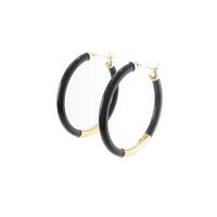 【新品】K18YG オニキスピアス