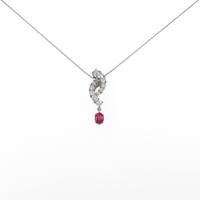 K18W ルビーネックレス