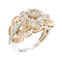 K18WG／K18PG フラワー ダイヤモンドリング