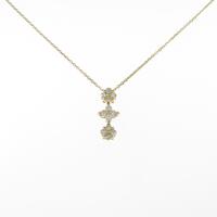 K18YG フラワー ダイヤモンドネックレス