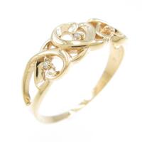 K10YG ハート ダイヤモンドリング