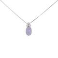 K18WG／PT ラベンダーヒスイネックレス