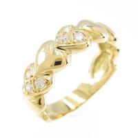 K18YG ハート ダイヤモンドリング