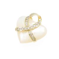 K18YG／K18WG ハート マザーオブパールペンダント