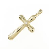 750YG クロス ダイヤモンド ペンダント
