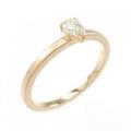 K18PG ソリティア ダイヤモンド リング 0.13CT