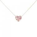 K18PG ハート サファイヤ ネックレス 0.30CT 拡散処理未検査