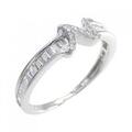 K18WG イニシャルN ダイヤモンド リング 0.30CT