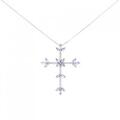 K18WG クロス タンザナイト ネックレス 1.20CT