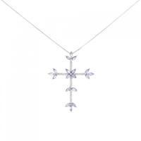 K18WG クロス タンザナイト ネックレス 1.20CT