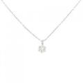 K18WG ソリティア ダイヤモンド ネックレス 0.10CT