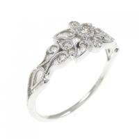 K18WG ダイヤモンド リング 0.06CT