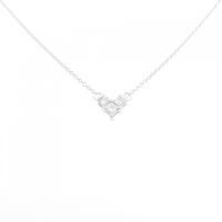 K18WG ハート ダイヤモンド ネックレス