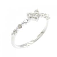 K18WG ハート ダイヤモンド リング 0.20CT