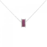 K18WG ルビー ネックレス 1.10CT