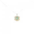 K18YG エメラルド ネックレス 0.46CT