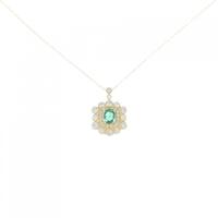 K18YG エメラルド ネックレス 0.46CT