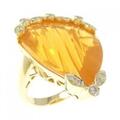 K18YG オパール リング 15.17CT
