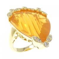 K18YG オパール リング 15.17CT