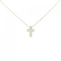 K18YG クロス ダイヤモンド ネックレス 0.77CT