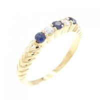K18YG サファイヤ リング 0.22CT