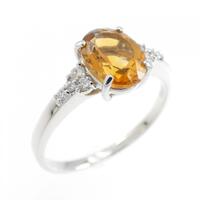 K18YG シトリン リング 1.13CT
